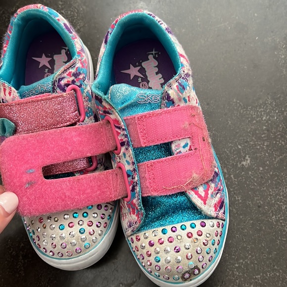 Sketchers - Twinkle Toes - Sz. 11 - Pink/Blue Glitter - Picture 5 of 12